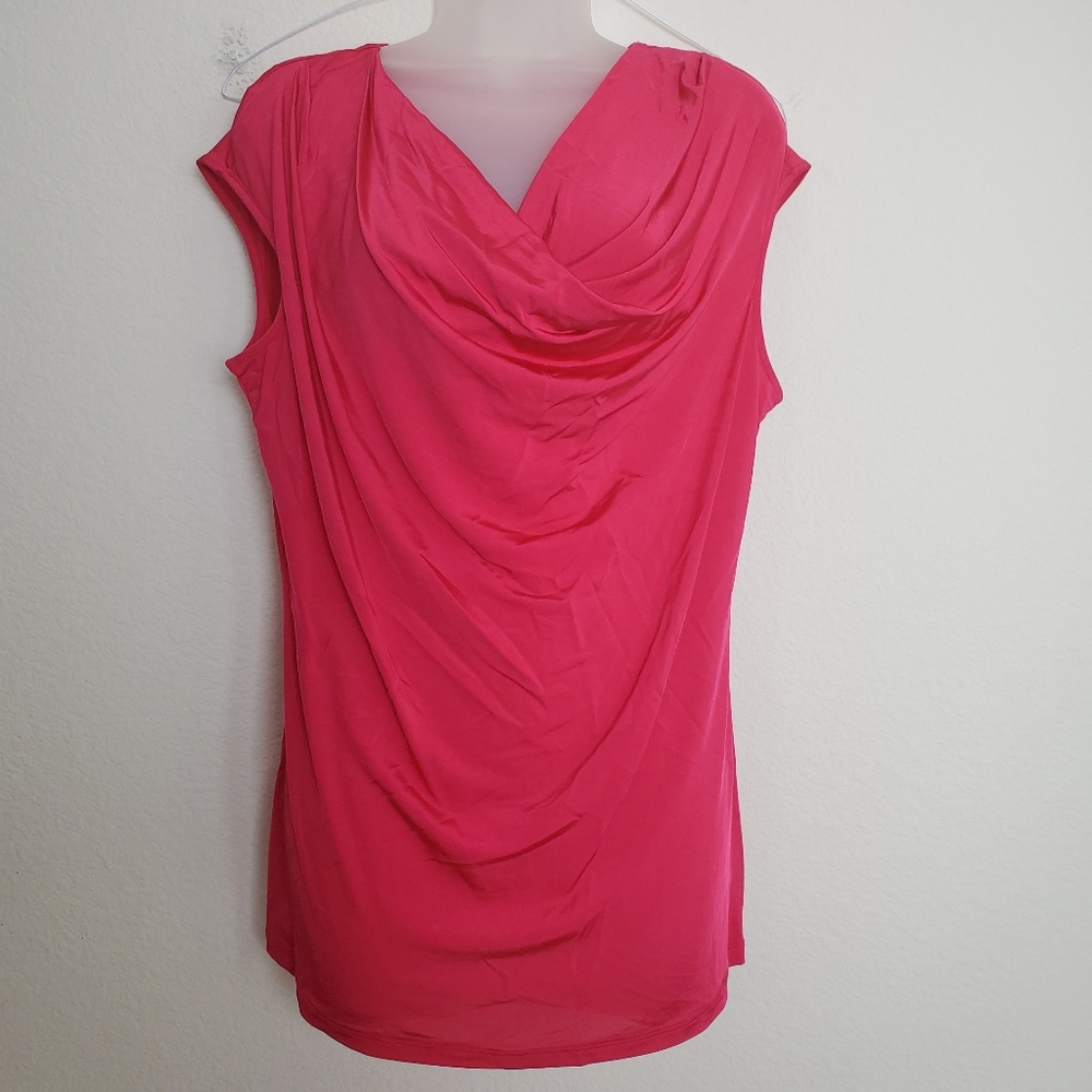 Worthington Soft Virtually Pink Cap Sleeve Shirt